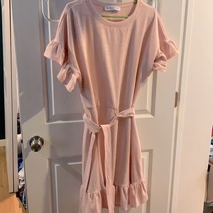 Never worn Emma & Michelle L pink ruffle dress